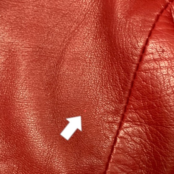 Vintage 80s Michael Hoban Red Leather Straight Pull-On Pants Size 4 High Rise - Picture 12 of 12